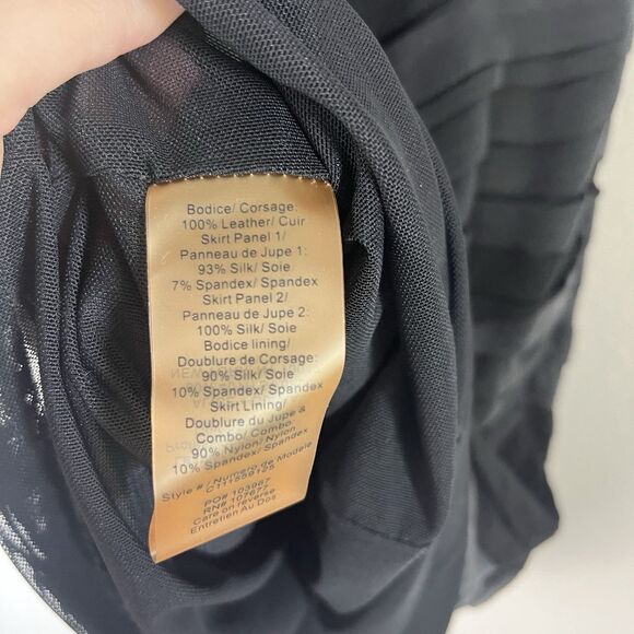 NWT Alice + Olivia Color Block Strapless Dress Black White 4 Cocktail Clubbing - Picture 6 of 10